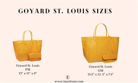 goyard saint louis xxl tote|Goyard tote bag size comparison.